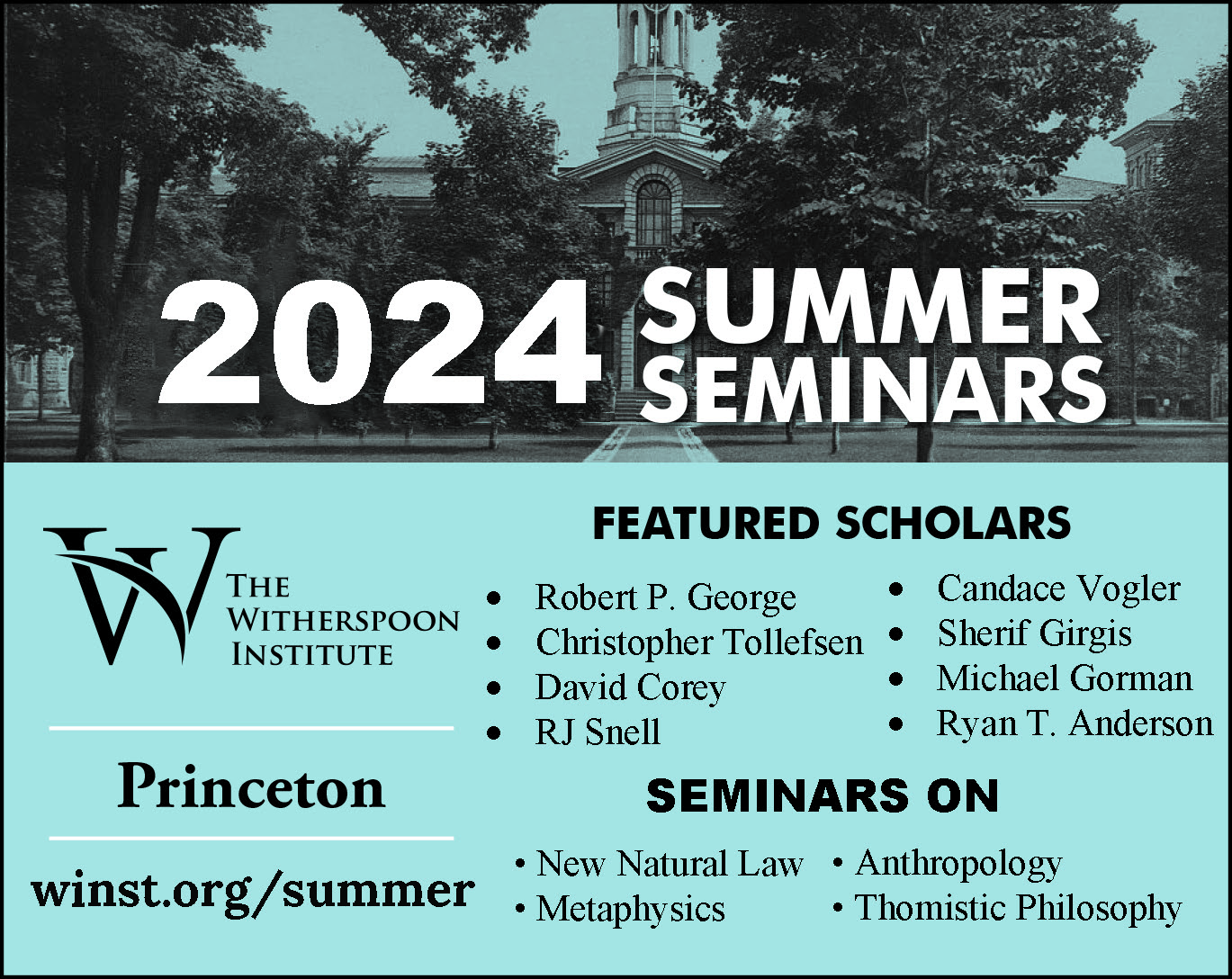 Summer Seminars The Witherspoon Institute